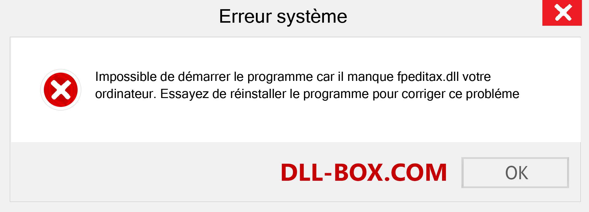 Le fichier fpeditax.dll est manquant ?. Télécharger pour Windows 7, 8, 10 - Correction de l'erreur manquante fpeditax dll sur Windows, photos, images